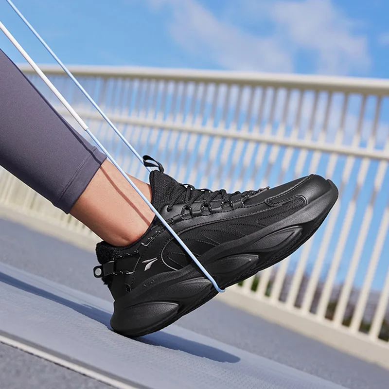 361 Degrees Enchanted Women Running Shoes Leather Anti-Splashing Shock Absorbing Non-Slip Cushioning Female Sneakers 682332211F