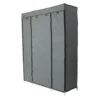 Portable Closet Wardrobe Clothes Rack Storage Organizer With Shelf Blue 53" 3