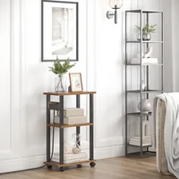 Small Narrow Sided Table with Charging Station, Set of 2 Tight Fitting Coffee Tables for Small Spaces 2