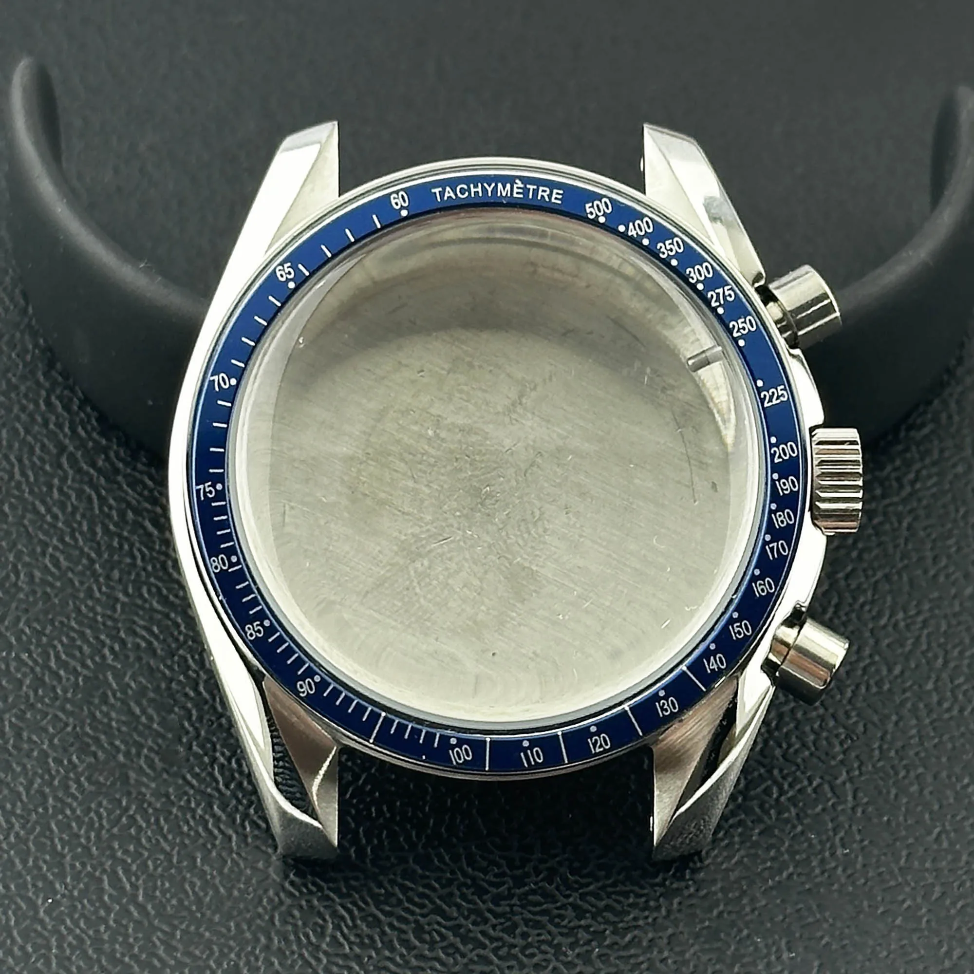 Watch Accessories 39.7mm Men's Stainless Steel Shell Moon Back Cover Shell fits VK63 Movement 20mm Strap