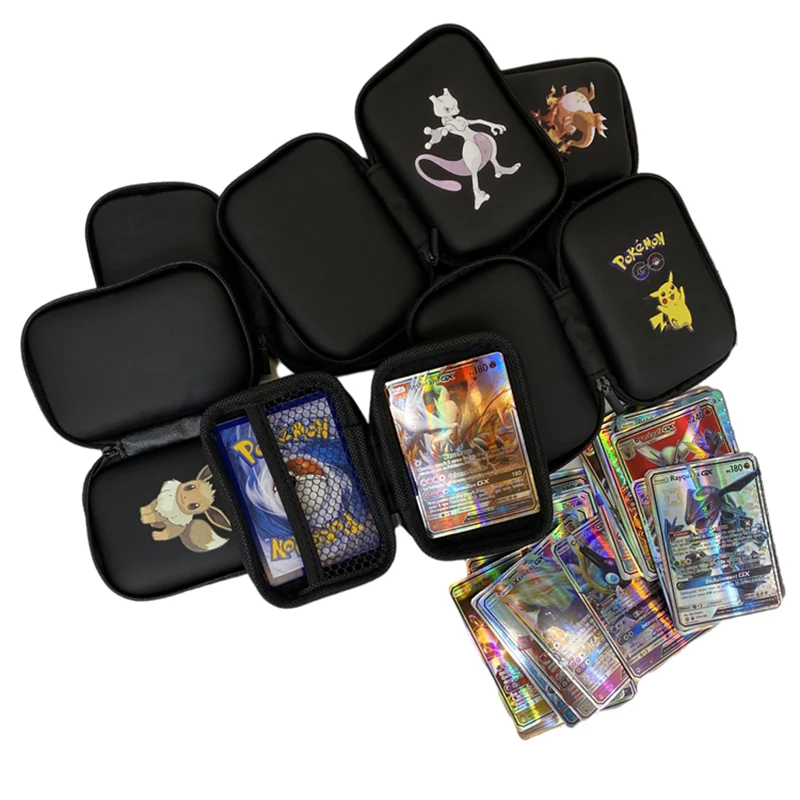 Porte-cartes Pokémon avec fermeture éclair, album de lettres, boîte de  rangement, poudres, collection de jeux