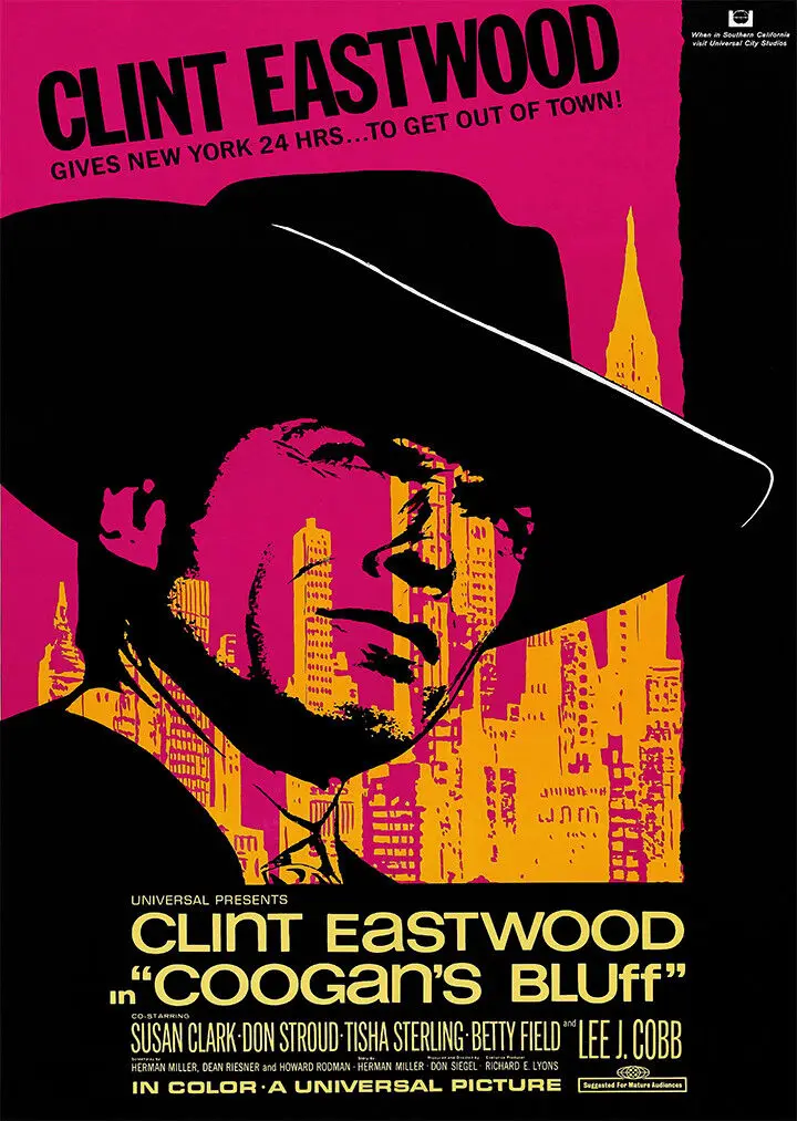 

Coogans Bluff Clint Eastwood, печать фильмов, художественный плакат на холсте для гостиной, Декор, домашняя Настенная картина