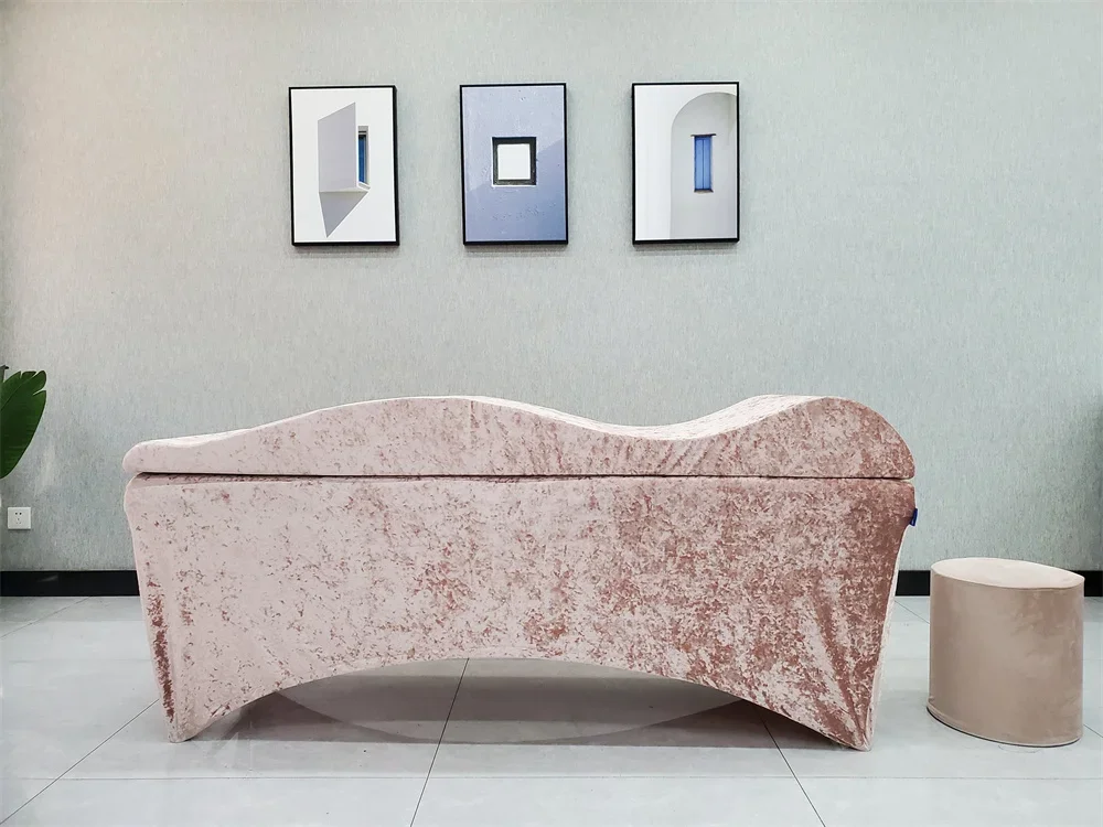 New European Style waves lashes mattress curved Velvet massage bed mattress eyelash lash bed mattrass Topper 3