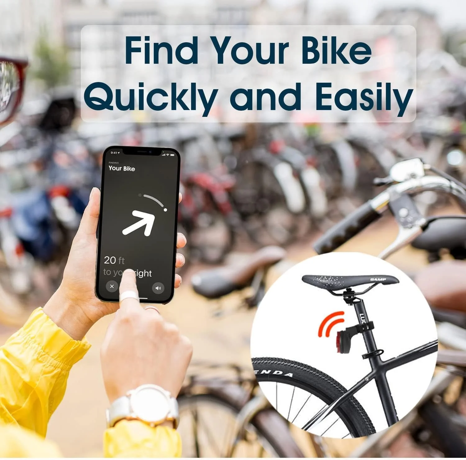 Nascondiglio Airtag Per Bici Con Riflettore Posteriore - Antifurto Per MTB, E-bike E Bici Da Strada - Foto 7