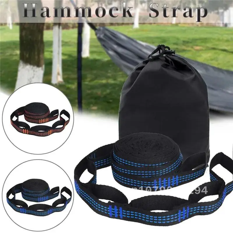 

2 Pcs/Set Hammock Straps Special Reinforced Polyester Straps 5 Ring High Load-Bearing Barbed Black Outdoor Hammock straps