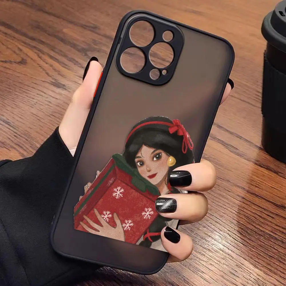 thumbnail image 1 of Case for iPhone Apple 14 13 11 12 MINI Pro XS Max XR X 7 8 SE 2022 2020 6 6S Plus Case Funda D-Disney Princess Christmas Makeup, 1 of 5