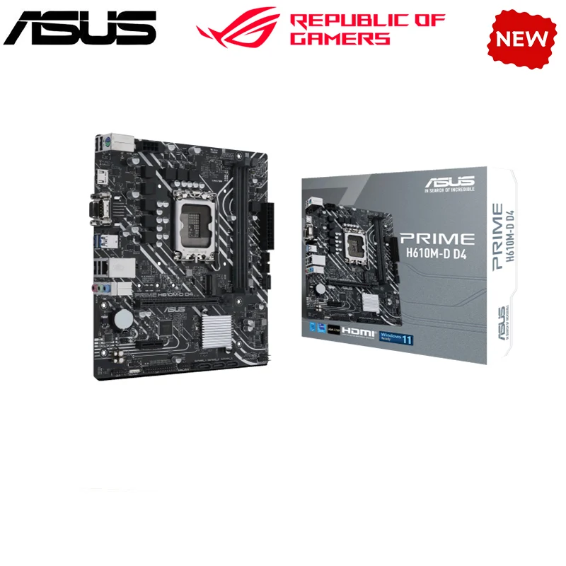 Nuovo H610M Per Asus Prime H610M-D D4 Lga 1700 Ddr4 Scheda Madre H610 Supporta Cpu I5 12400F I3 12100F 12700F