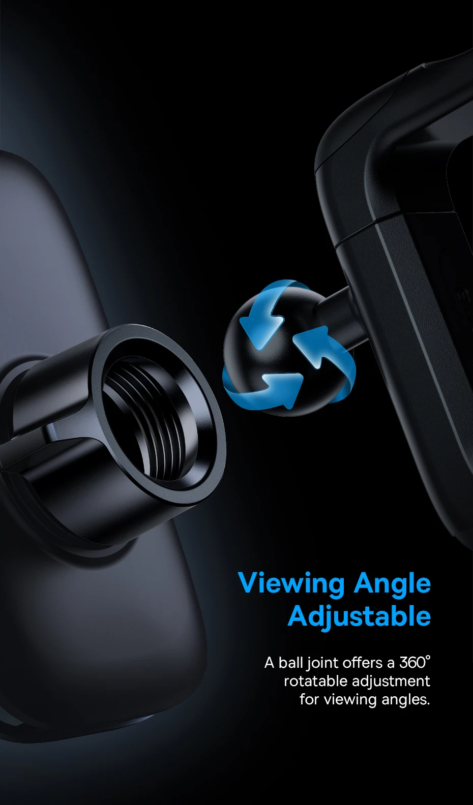 gravity-car-phone-holder- 360 ° Universal Ball Joint- Smart cell direct 