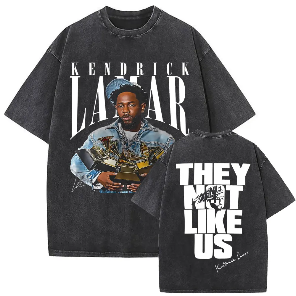 Limited Rapper Kendrick Lamar They Not Like Us Washed Vintage T