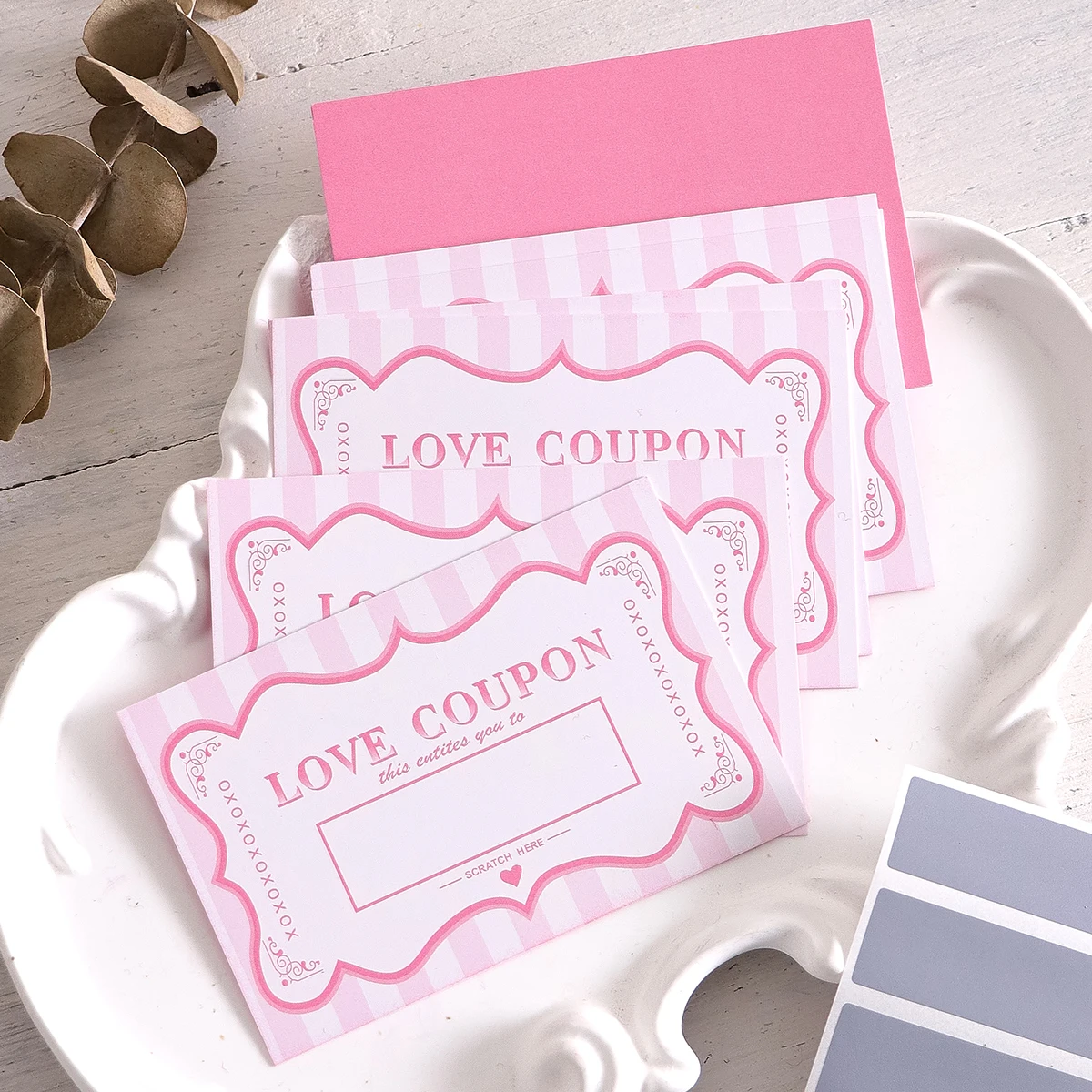 Romantic DIY Scratch-Off Love Coupons Set, Perfect for Valentine's Day and Special Date Nights