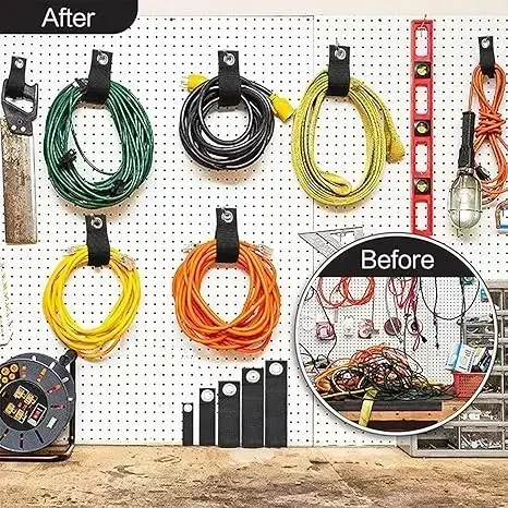 Heavy-Duty Storage Straps Reusable Extension Cord Organizer Cable Ties Hose Storage Accessory Holder Garage Organization cable organizer,cable ties