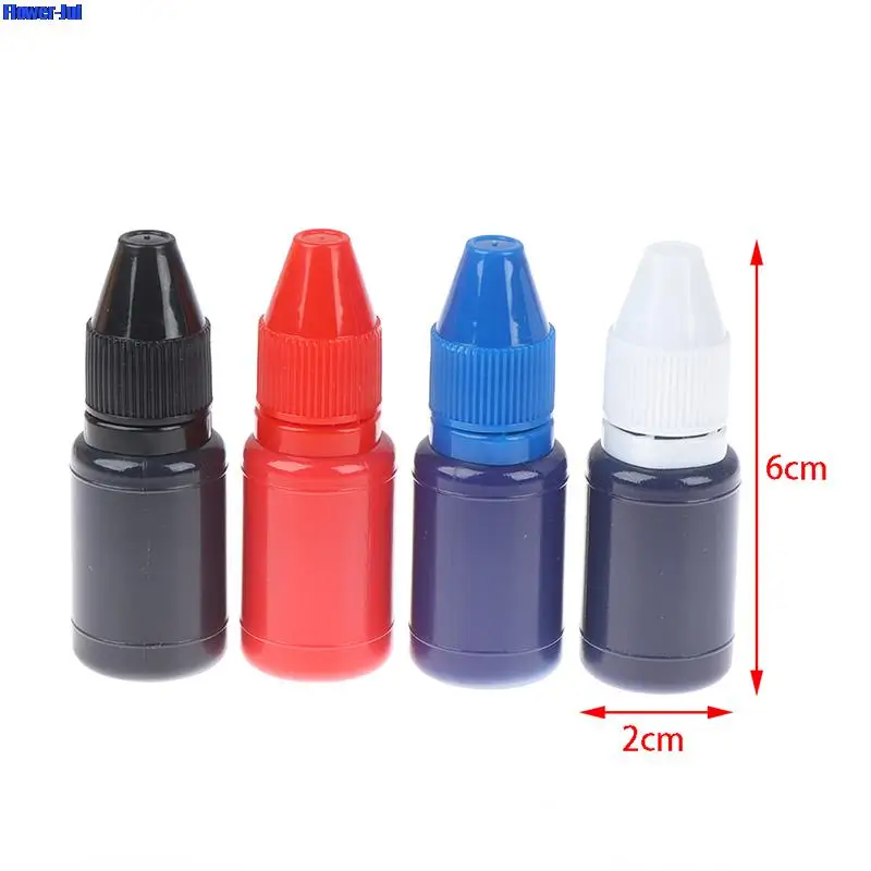 

1X 10ml Flash Refill Fast Drying Stamping Ink Inking Self-Inking For Photosensitive Stamp Oil Black Blue Red