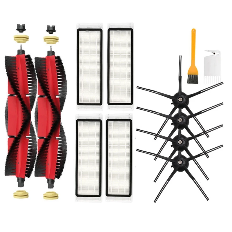 

Сменные детали для пылесоса Xiaomi Roborock S6 Maxv, основная и боковая щетки, фильтр НЕРА, насадка на швабру, все комплекты