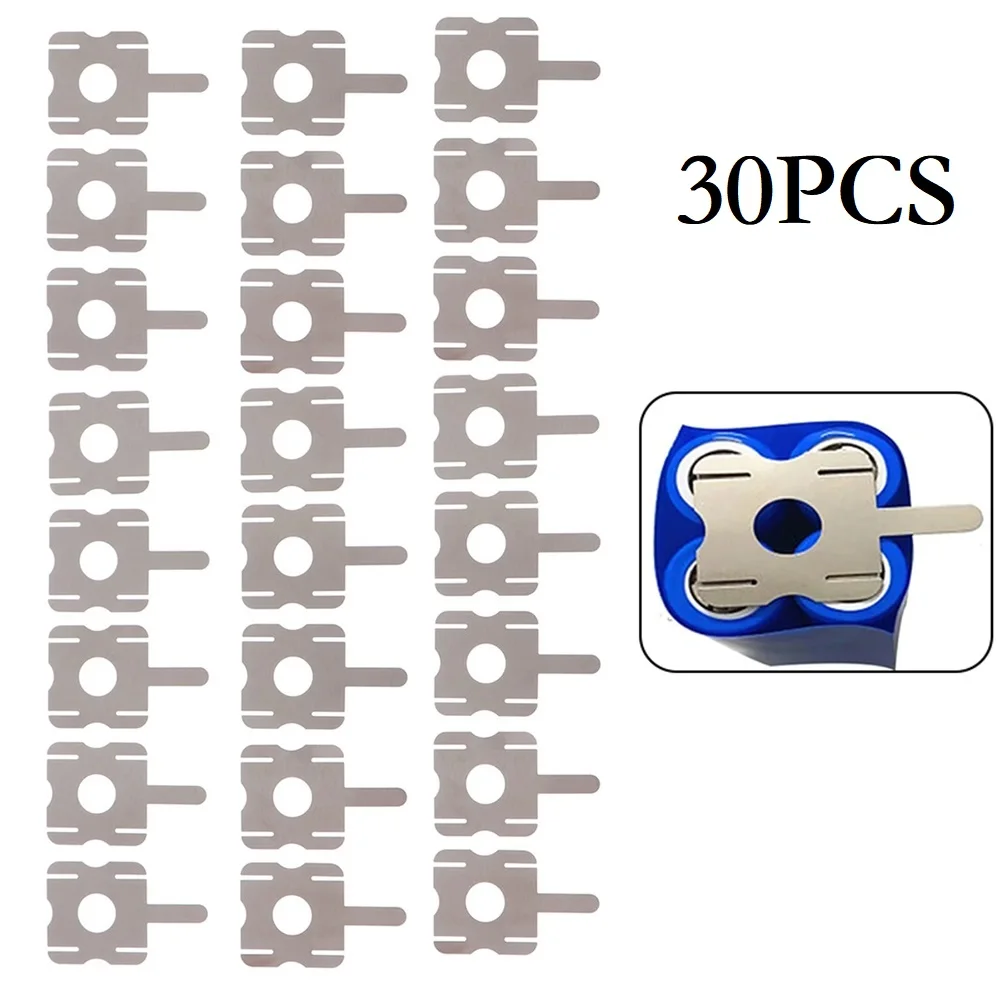 

30Pcs 4S Lithium Battery Pack Replace Spot Welding Nickel Sheet U-Shaped Nickel Plated Steel Welding Equipment Power Tools