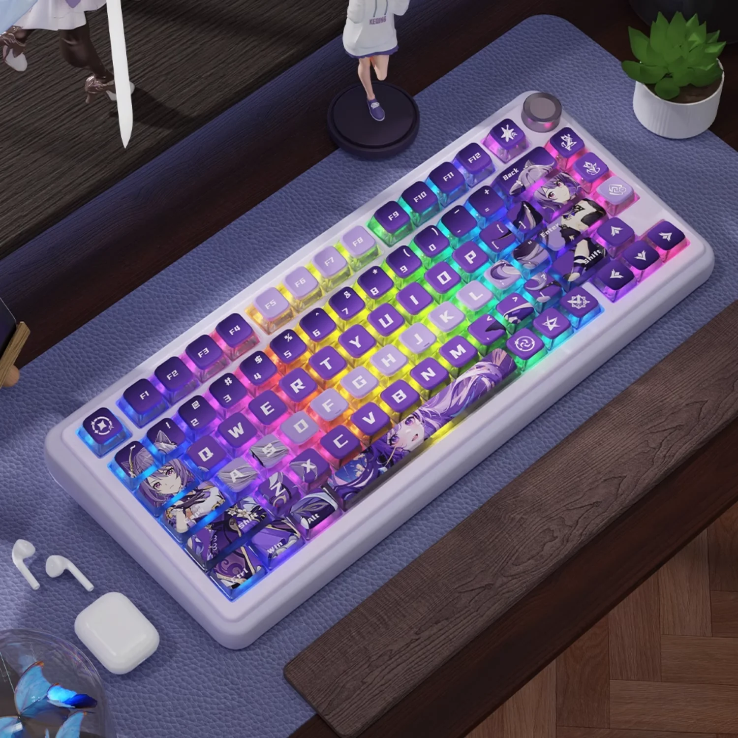 

ASA Keycaps with PBT+PC 122 Keys, Translucent and Cute Pink Color for 60/80/87/98/104/108 Mechanical Keyboards