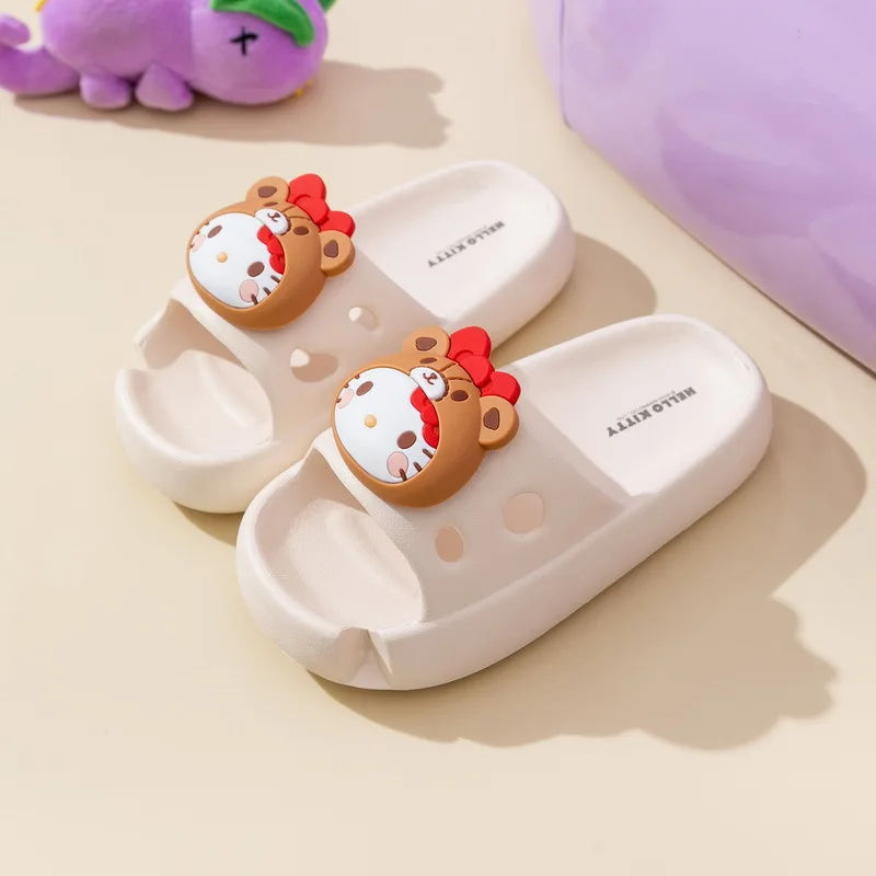 Summer Cartoon Slippers Parent-child Children's Home Indoor Beach Cute Kuromi Girls' And Women's Sandals 4