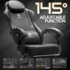 Dowinx Gaming Chair with Pocket Spring Cushion, Ergonomic Game Chair with Massage Lumbar Support and Footrest for Adults 4