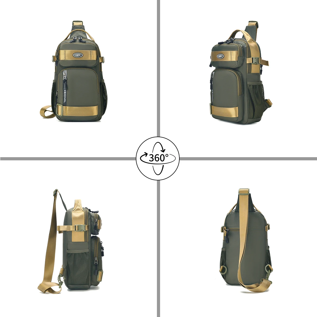 Outdoor Multi-Purpose Small Backpack Single Shoulder Crossbody Bag Lightweight Multi-Functional Backpack Travel Hiking Climbing Small Bag Fishing Hiking Outdoor Outing