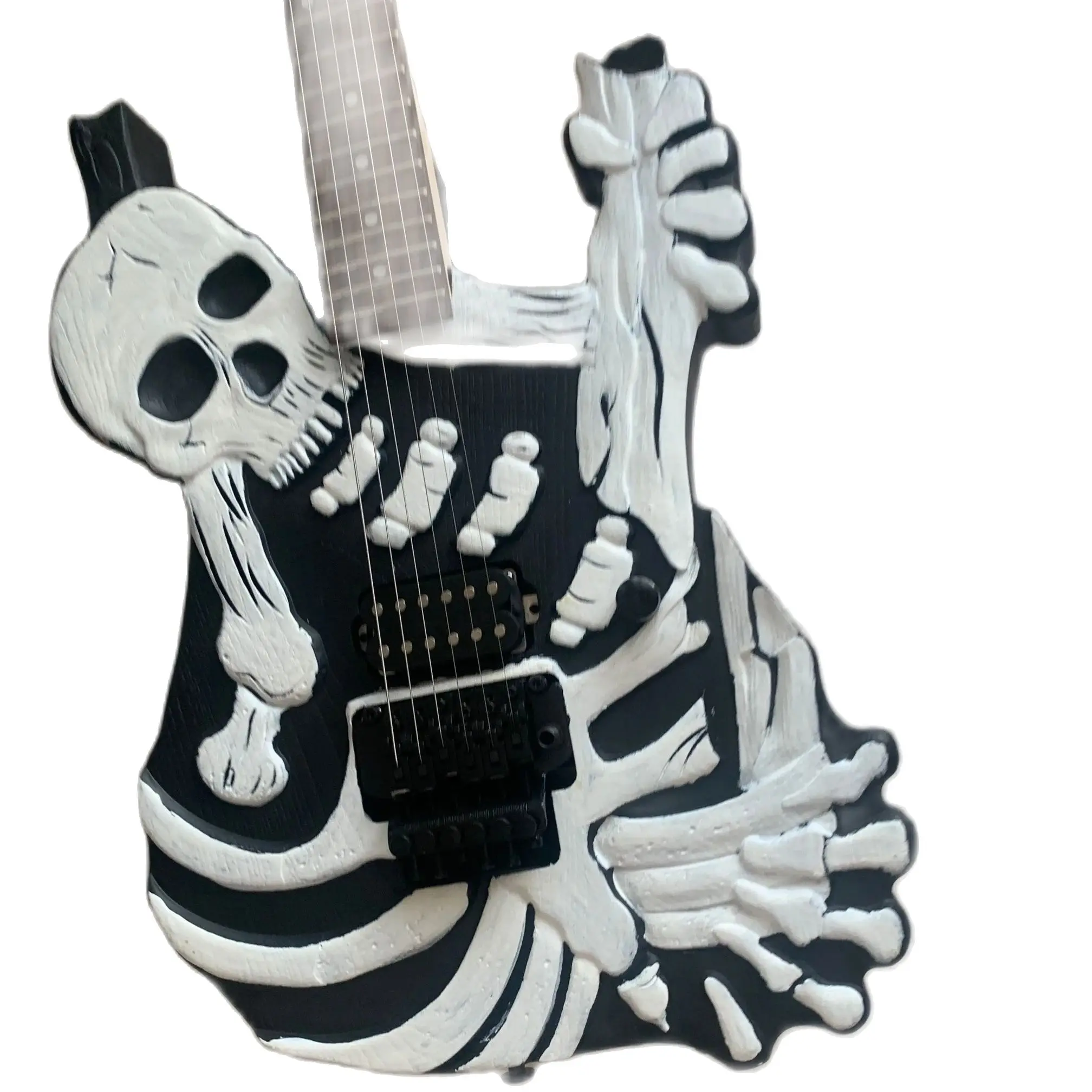 

Upgrade Skull N Bones Mr Scary Electric Guitar Johnny, Black Hardware Guitars Professional Guitar
