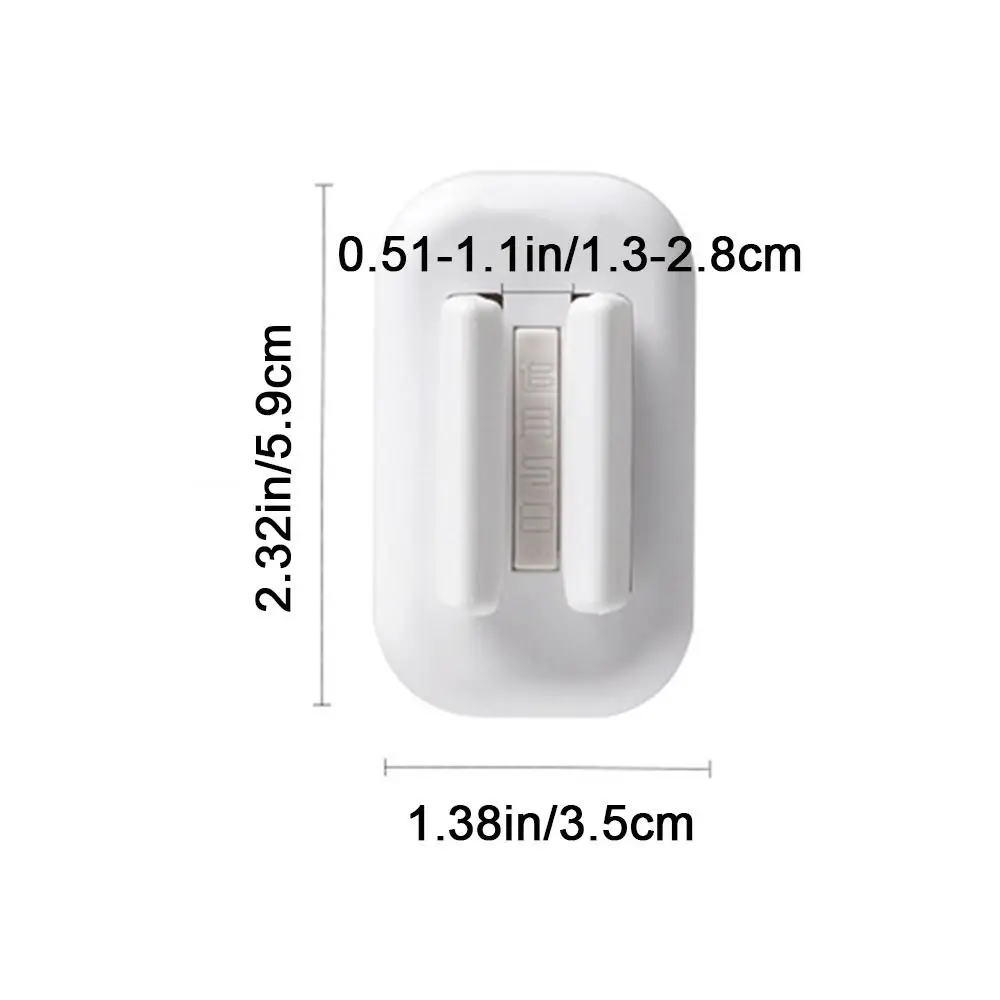 Practical Plastic Mop Broom Holder Self Adhesive Wall Mounted Electric Toothbrush Holder White Waterproof Mop Clip for Kitchen 6