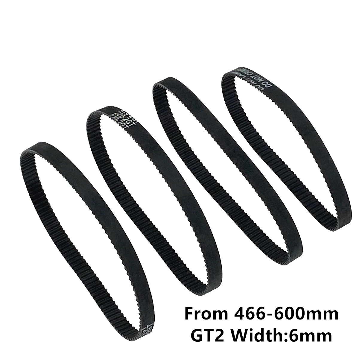 Ctongrun GT2-Zahnriemen – 466–600 Mm, 6 Mm Breite, Geschlossene Schlaufe – Neopren, Abriebfest – Für 3D-Drucker & Co.