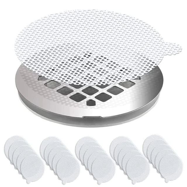 25PCS Shower Drain Hair Catcher Round Square Dog Hair Catcher Cover for  Showers Bathtubs Mesh Stickers