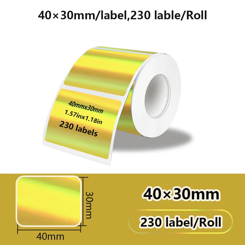Self-Adhesive Thermal Labels Roll - 150pcs, 50x50mm