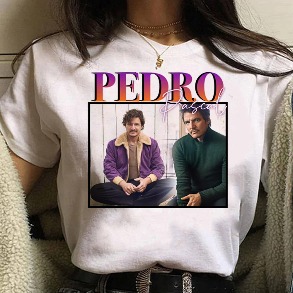 

Pedro Pascal t-shirts women streetwear Tee girl y2k anime designer clothes