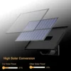106LED Solar Light Outdoor Waterproof with Motion Sensor Floodlight Remote Control 3 Modes for Patio Garage Backyard 4