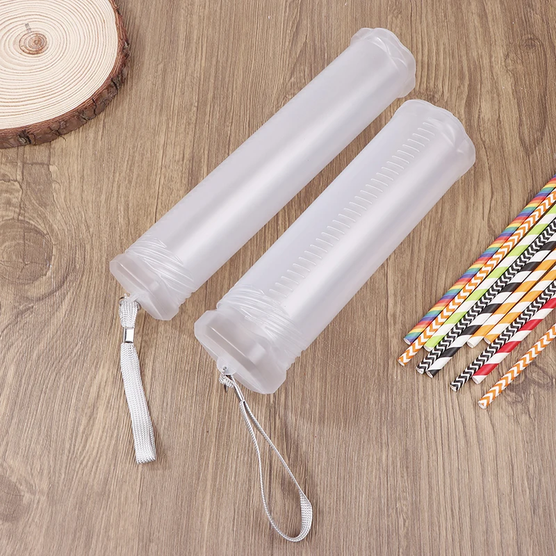 Transparent Plastic Retractable Pen Holder Calligraphy Painting Supplies Spiral Storage Tube Brush Holder Portable 1PCS