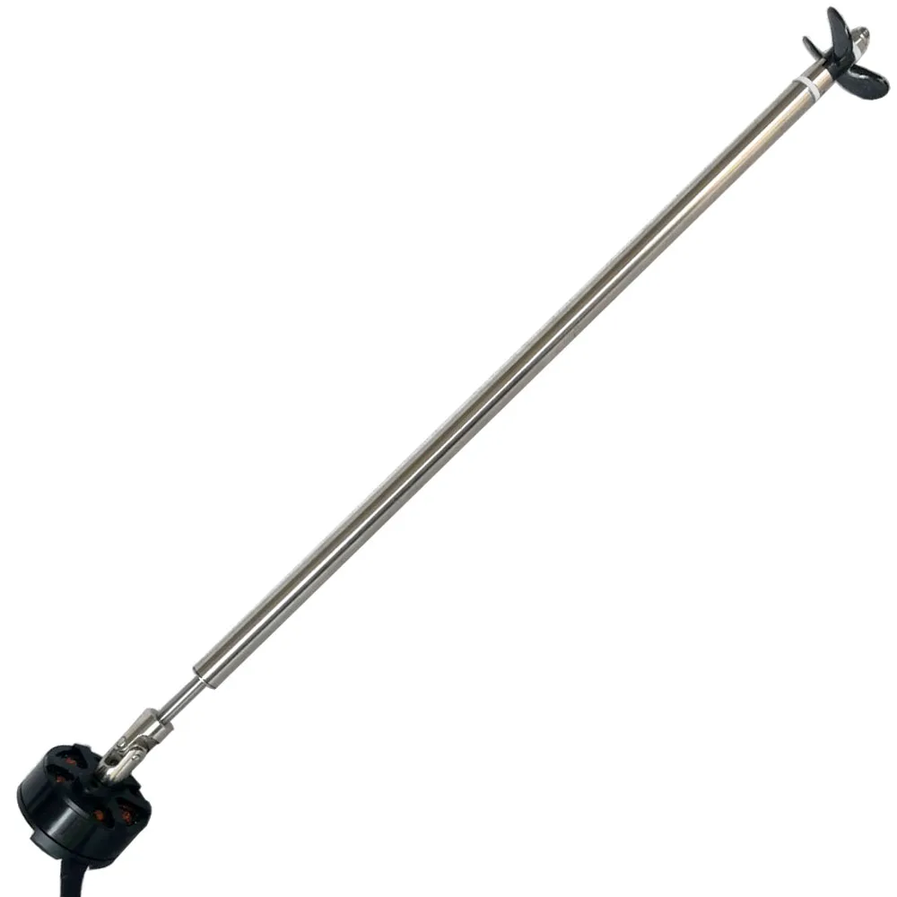 Moteur RC sans balai 3520 2-4S pour bateau sous-marin ROV, monté sur un support avec hélices.