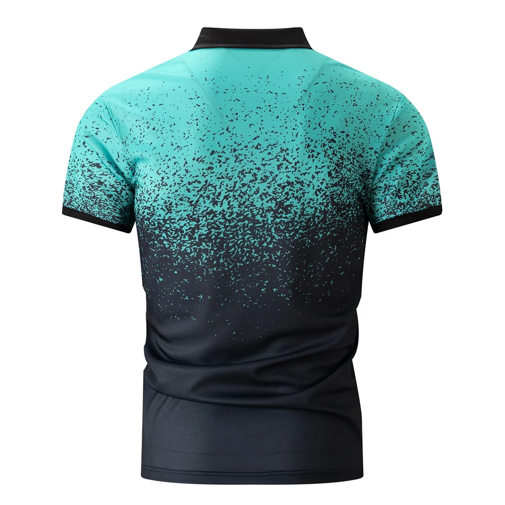 Gradient Polo Shirts For Men Casual 3d Print Short Sleeved Lapel Tops Breathable Quick Dry Fashion Oversized Golf Sports T-Shirt 6