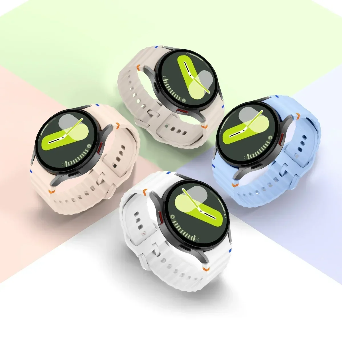 Enhanced Silicone Sports Strap for Smartwatch - Versatile and Durable Design