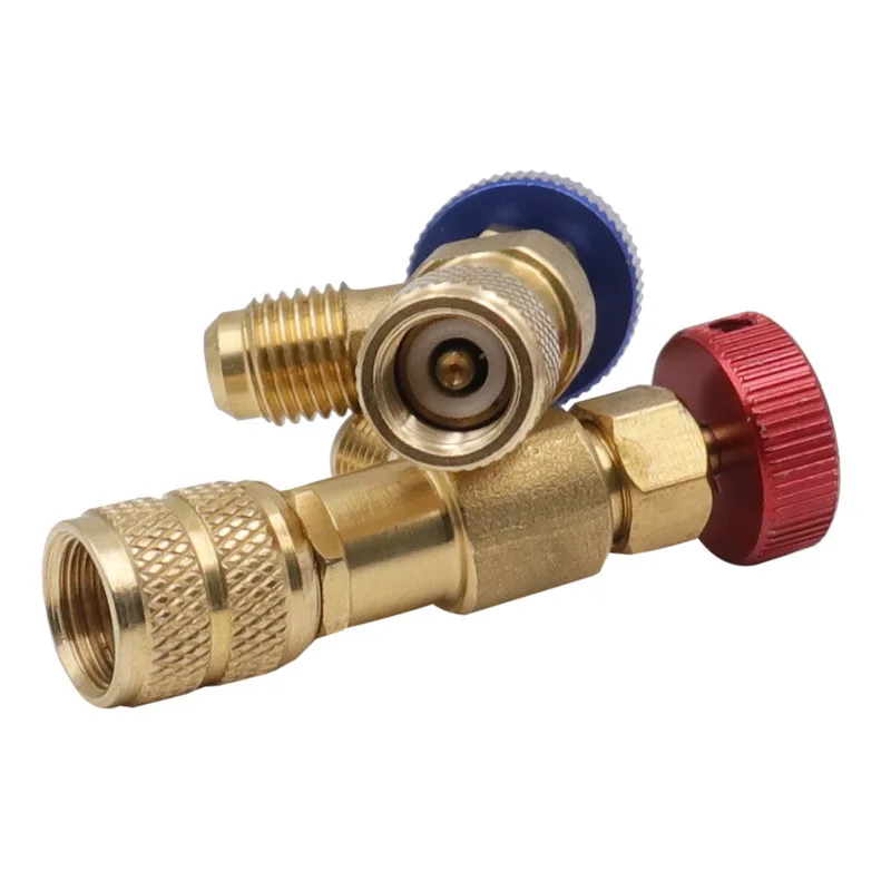 Liquid Safety Valve R410A R22 Air Conditioning Refrigerant 1/4 "Safety Adapter Air Conditioning Repair And Fluoride refrigeration safety valve