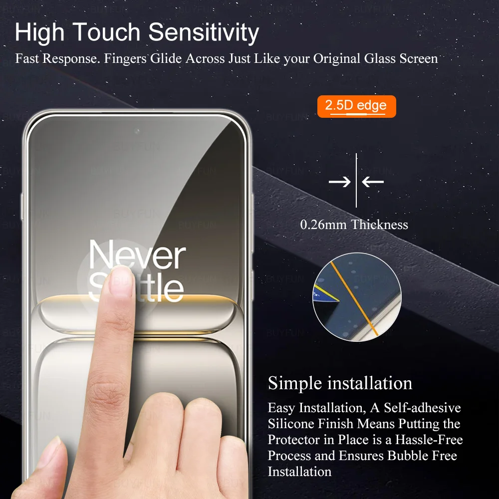 Premium Clear Screen Protector - 5 Pack, Tempered Glass, 6.83 inches