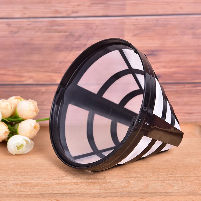 

Replacement Coffee Filter Refillable Reusable Basket Cup Style Brewer Tool Hiah Quality Stainless Steel+nylon Net Material