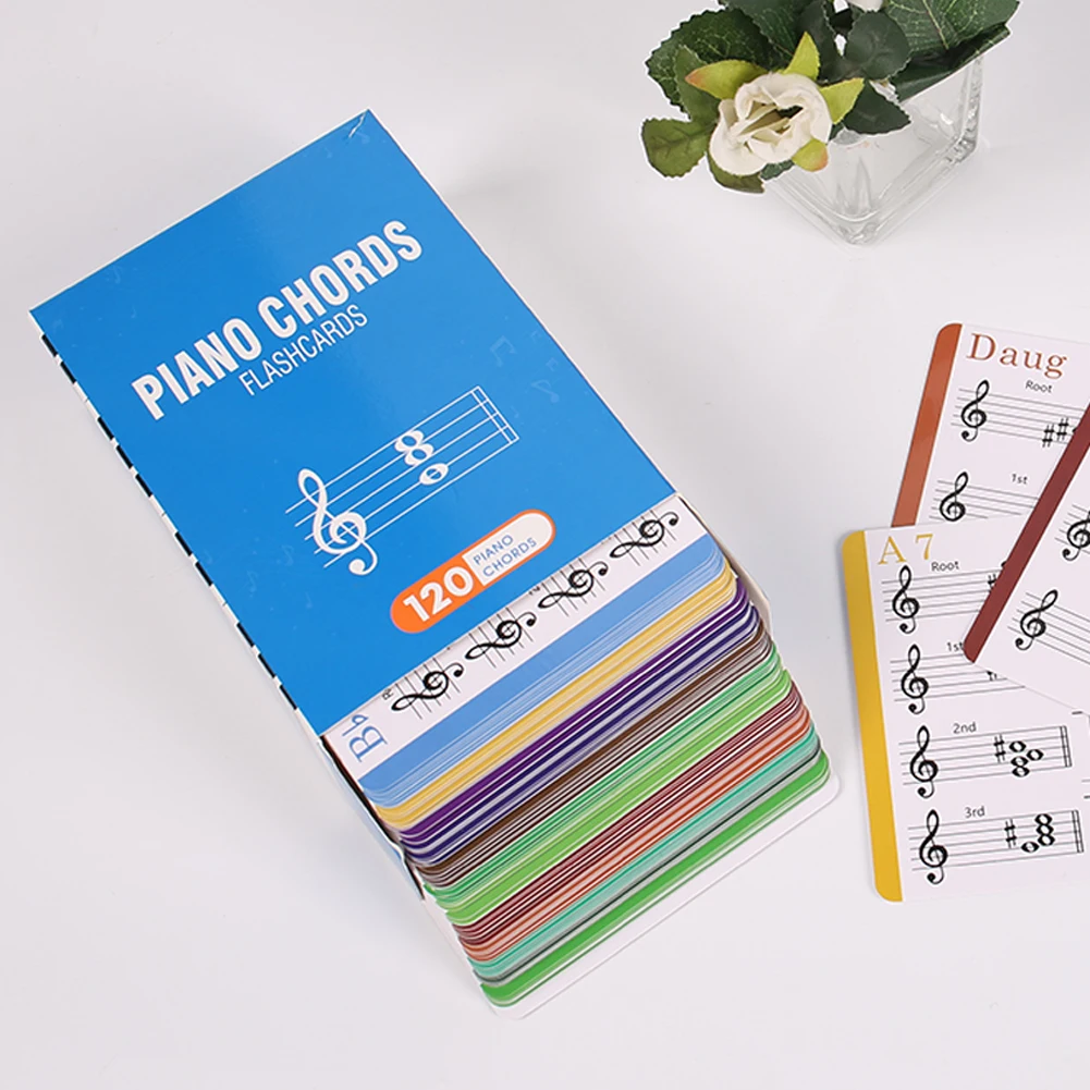 Piano Chord Flash Cards 120 Chords with Piano Chords Chart for Music Learners