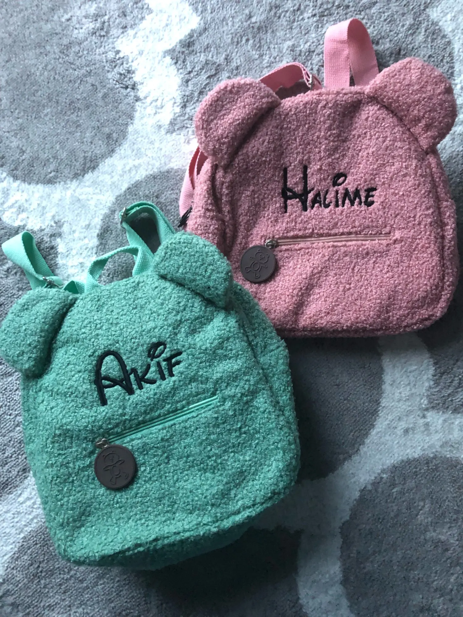 CustomizedEmbroideryBearBackpackEmbroideredPortableChildren