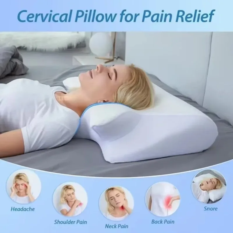 Butterfly Memory Foam Pillow Neck Pain Relief Sleep Pillow Slow Rebound Ergonomic Cervical Pillows Home Supplies Neck Pillows