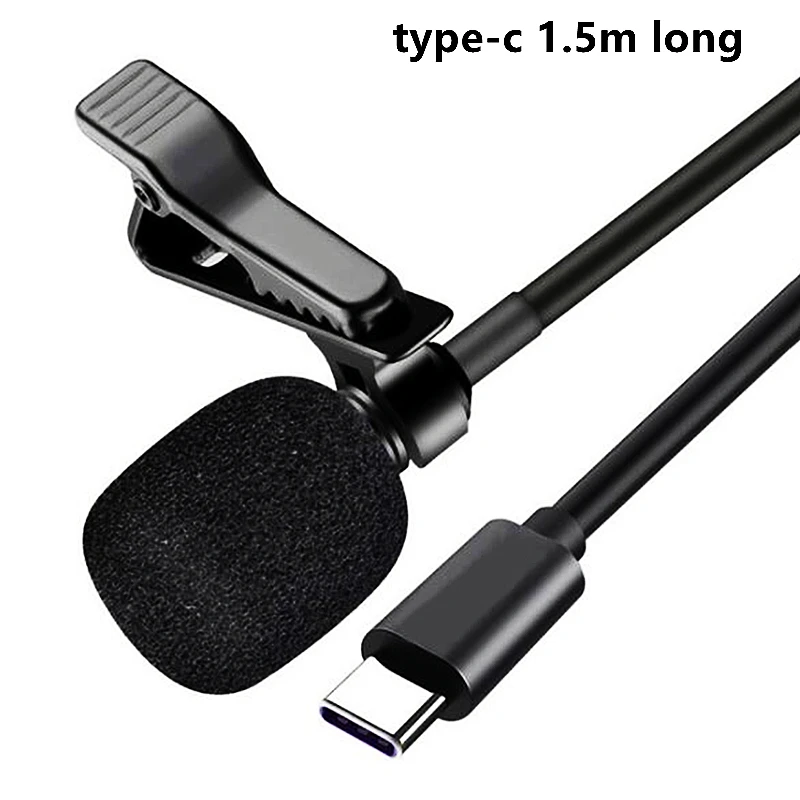 3.5mm Professional Microphone Clip Tie Collar For Mobile Phone Speaking In Lecture 3m 1.5m Bracket Vocal Audio Lapel Microphones 