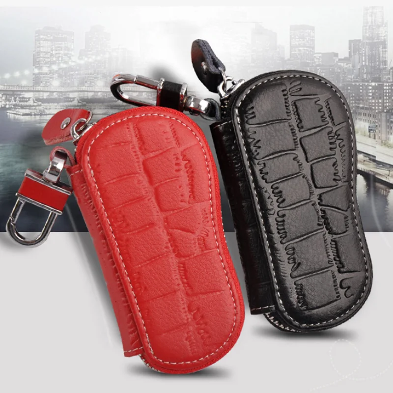 Genuine Leather Key Holder Key Bag Genuine Leather Keychains Women