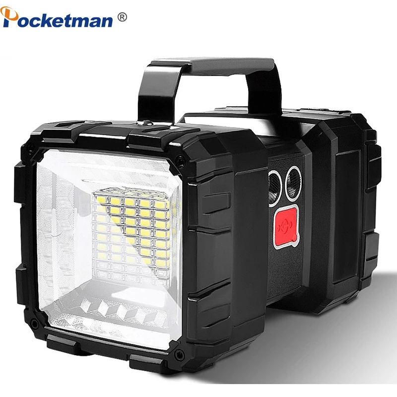 

Super Bright Dual Head LED Searchlight Spotlight USB Rechargeable Work Light Flood Light Handheld Flashlight Waterproof