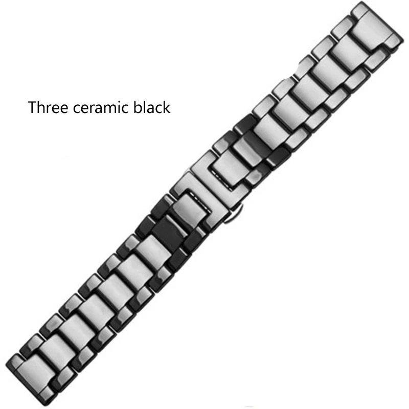 Stainless Steel Watchband with Curved Interface and Butterfly Clasp