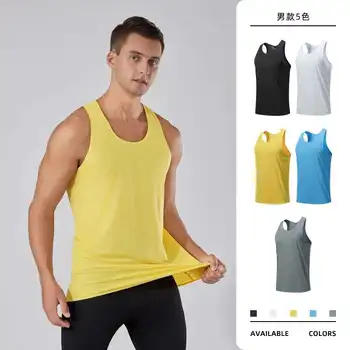 Magliette sportive estive Quick Dry per uomo tinta unita senza maniche palestra Muscle Tank Top Fitness Gym Top Bodybuilding Running Tees