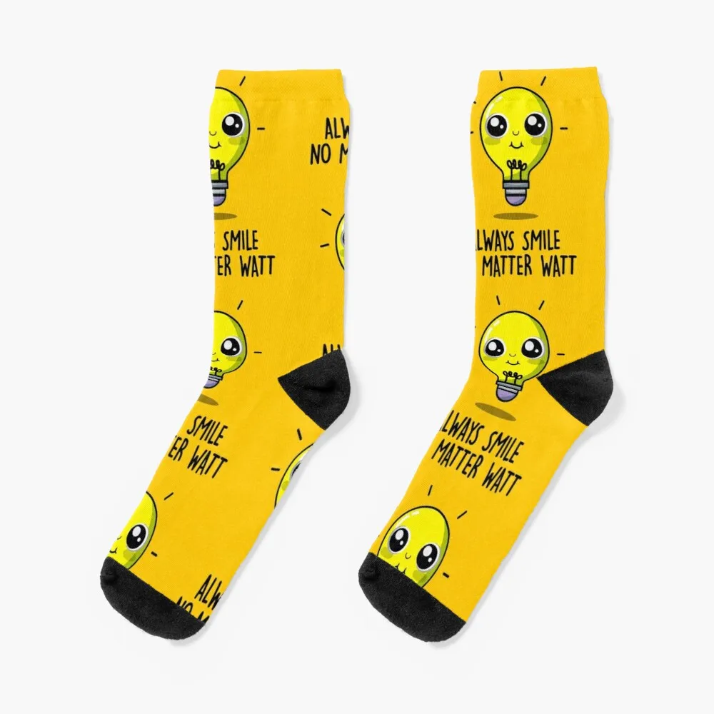 

Smile no Matter Watt Socks Winter Socks Women Black Socks