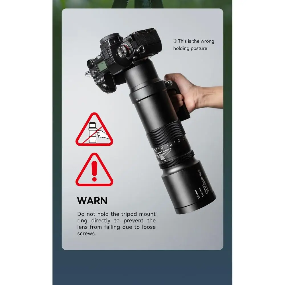 500mm F6.3 Full Frame Manual Focal Super Telephoto Lens for Sony E Nikon Z Leica