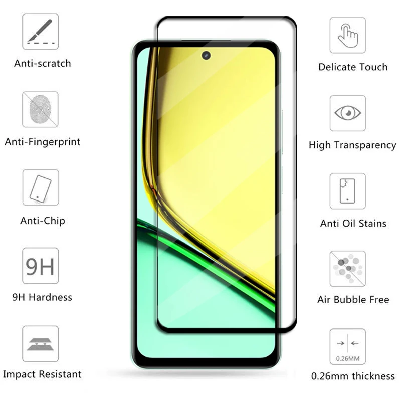 Рисунок 3 - 4 в 1 стекло для Realme C67 закаленное