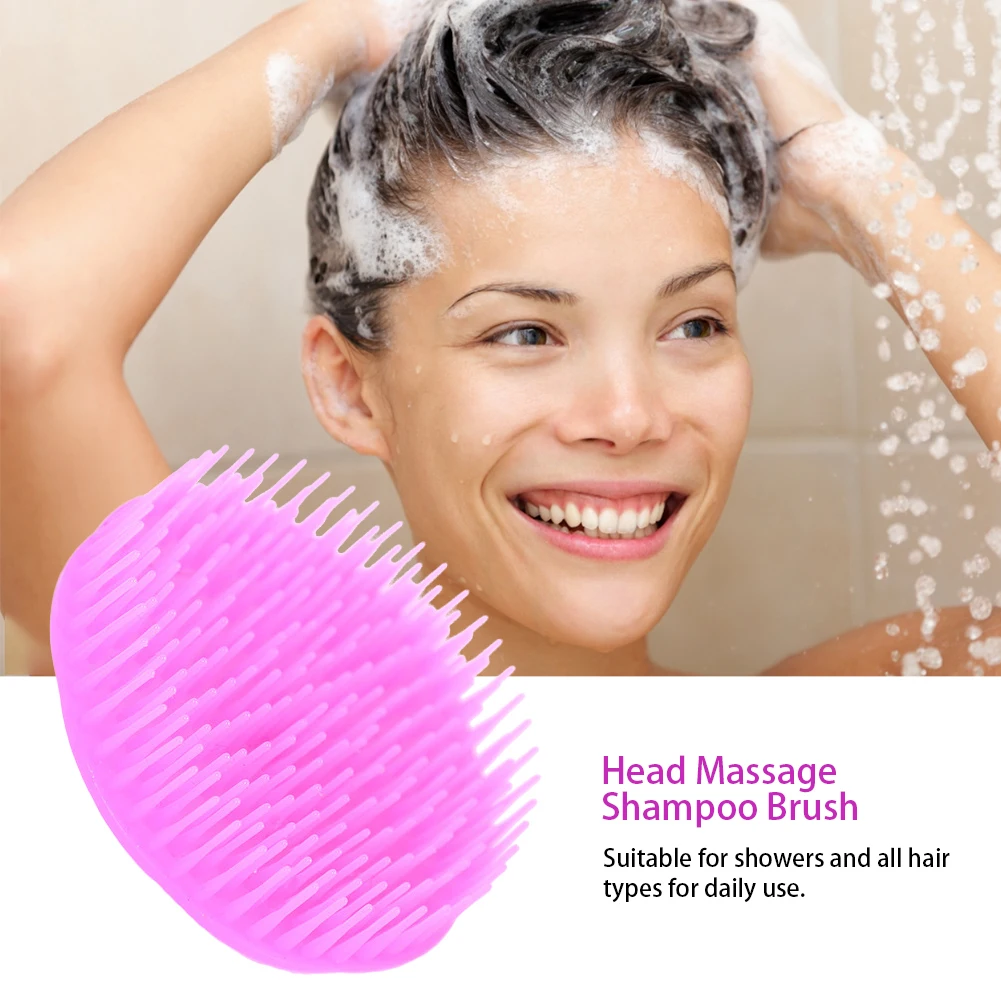 Head Massage Brush Soft Glue Shampoo Brush Bathroom Products Wash Clean Care Hair Root Hair