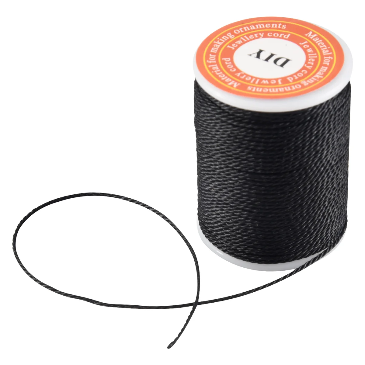 Cotton Rope Waxed Cord Rope Necklace Roll Black Waxed Cotton Necklace Beads Cord String 1mm