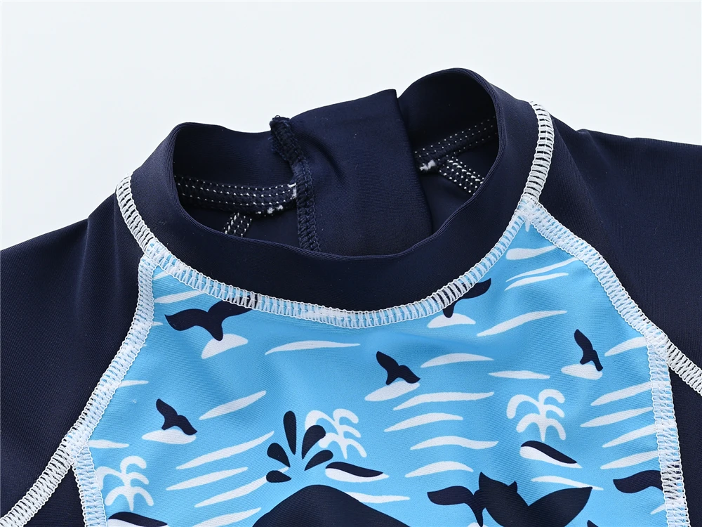 Kids Swimming Suits Children Swimsuit Boys Swimwear Set Cartoon Beachwear Surf Bathing Outfits - 3